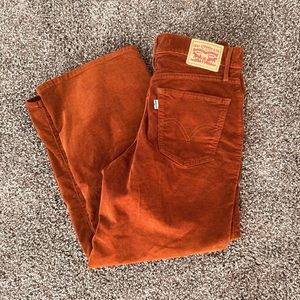 Levi's Wide Leg Cropped High Waisted Corduroy Jeans